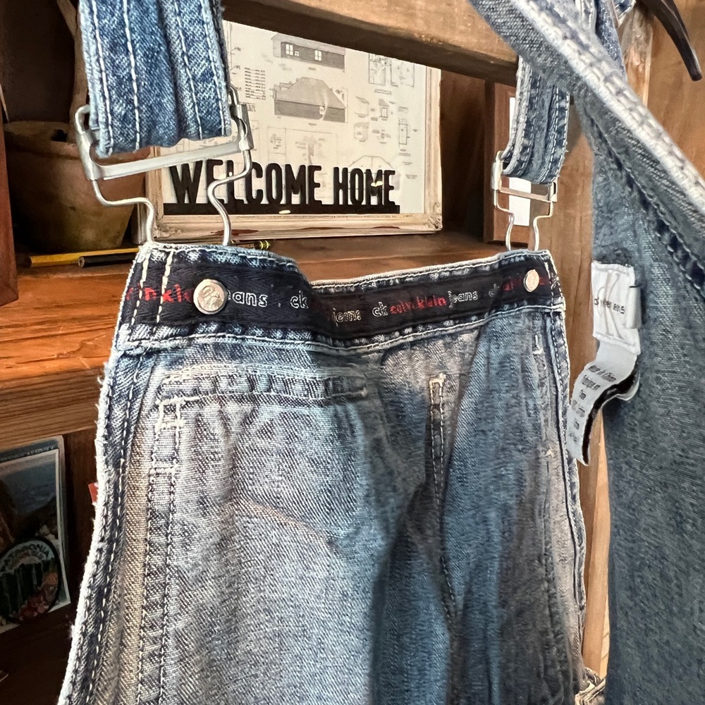 Vintage Calvin Klein CK jeans Y2K baggy overalls size small - Picture 8 of 15